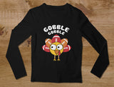 Little Turkey Thanksgiving Gobble Toddler Kids Long sleeve T-Shirt 