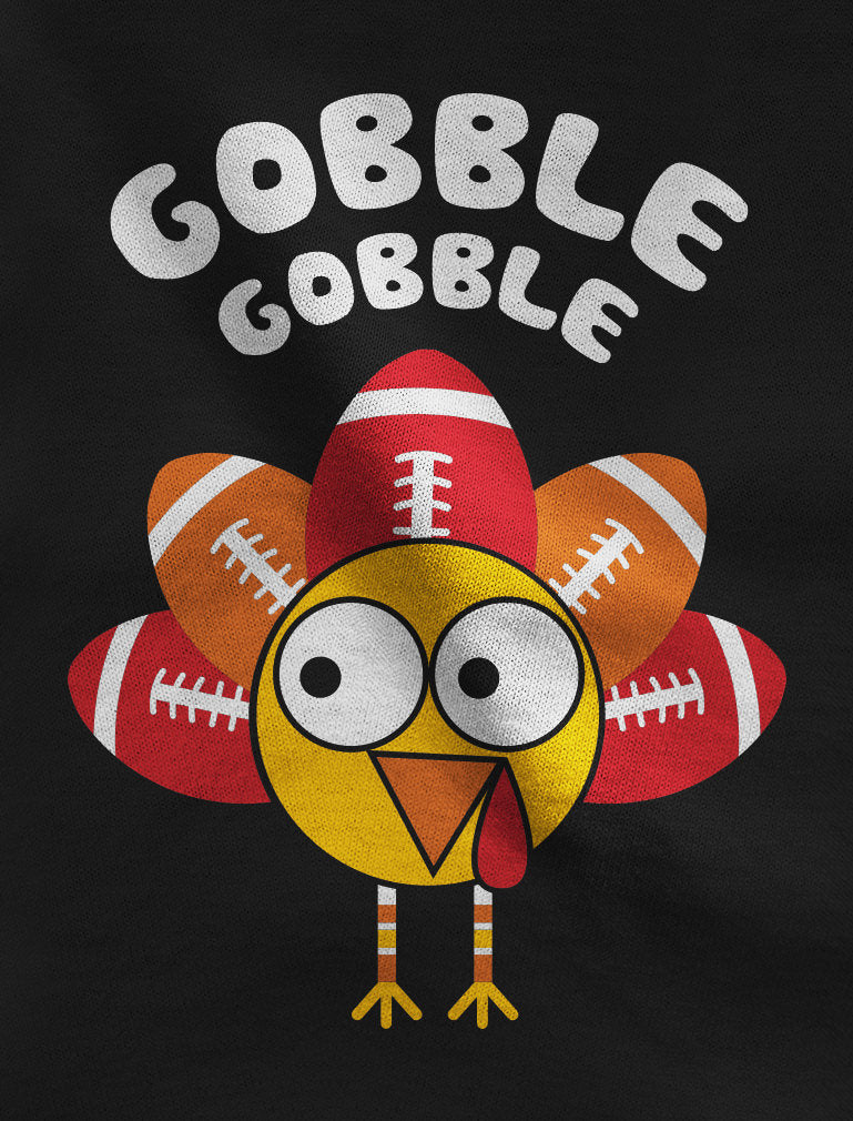 Little Turkey Thanksgiving Gobble Toddler Kids T-Shirt - Navy 7