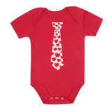 Thumbnail Red Hearts Tie - Valentine's Day Baby Bodysuit Red 4