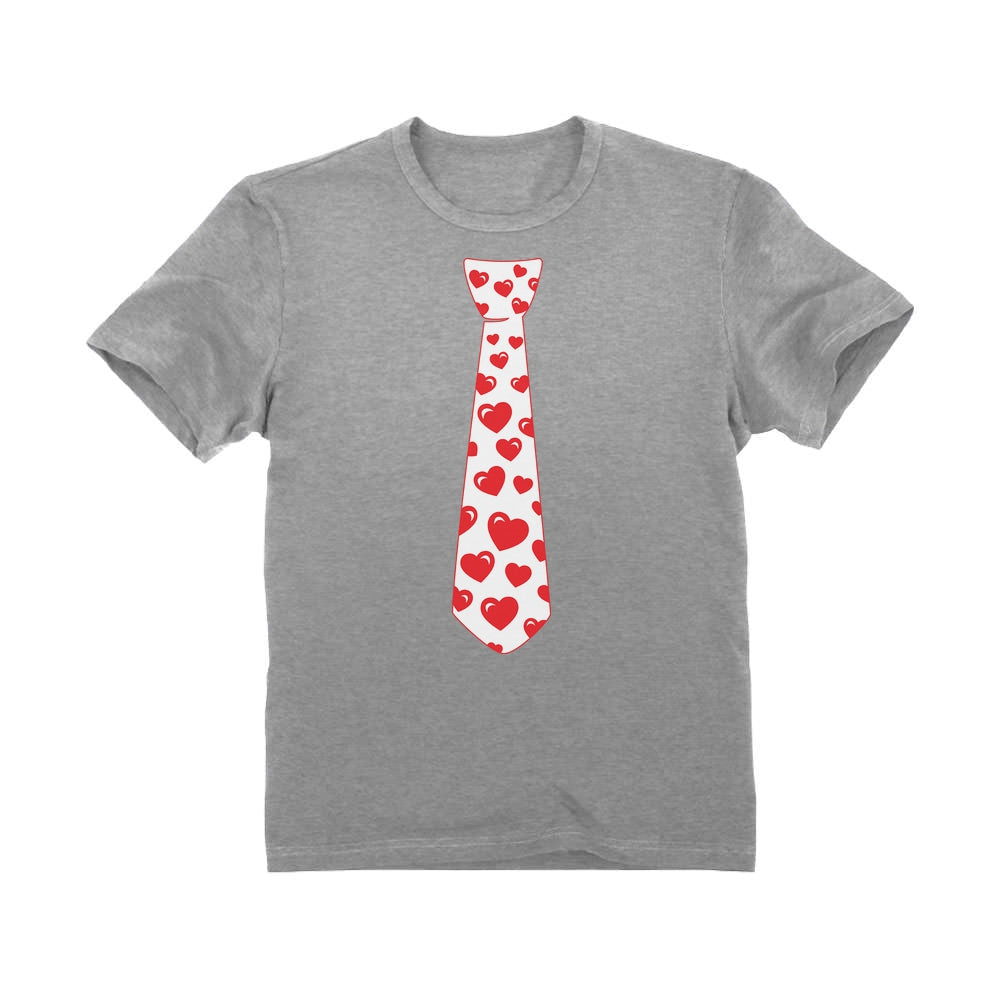 Red Hearts Tie for Valentine's Day Love Youth Kids T-Shirt