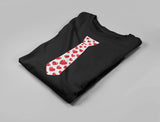 Thumbnail Red Hearts Tie for Valentine's Day Love T-Shirt Navy 9