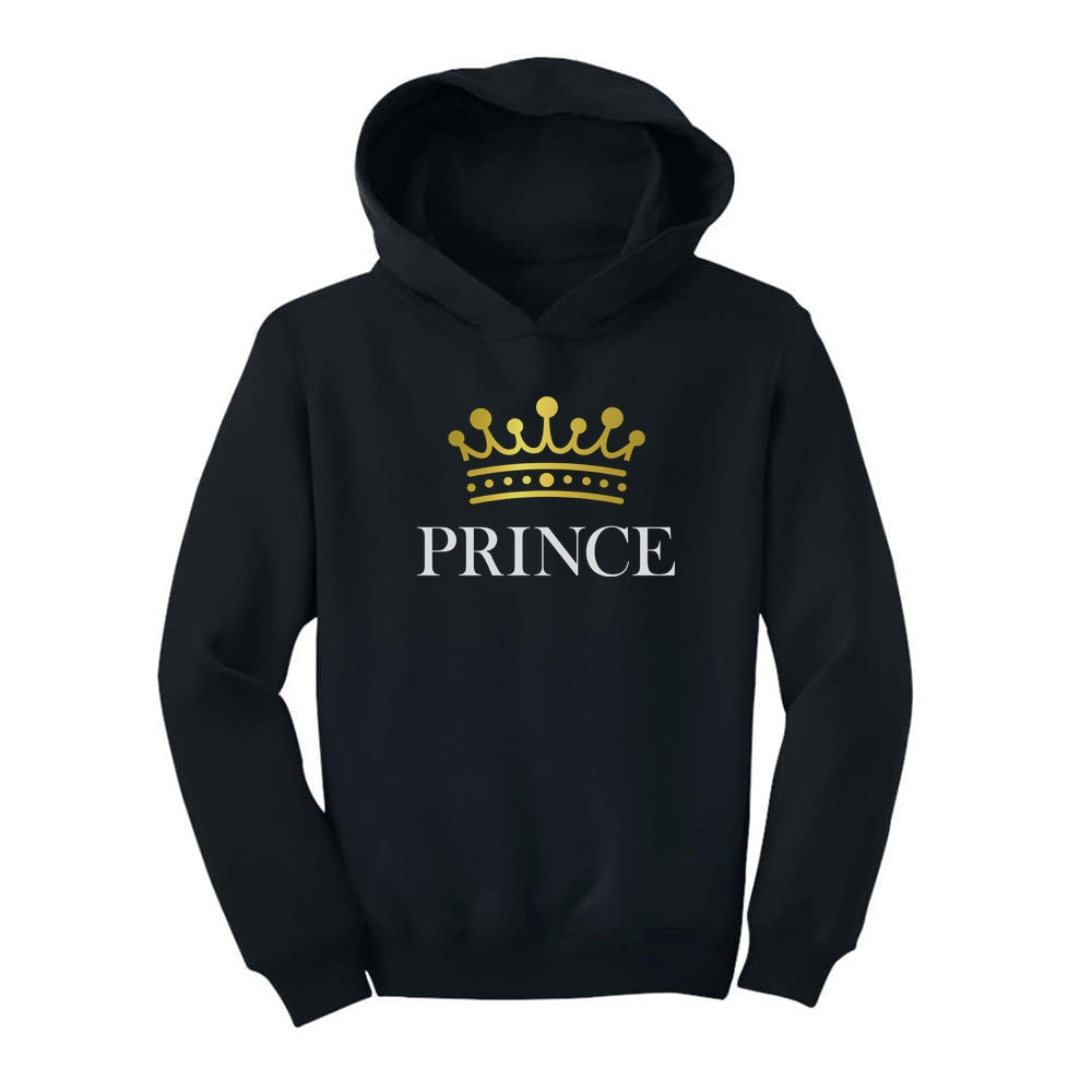 Prince Crown Toddler Hoodie - Black 1