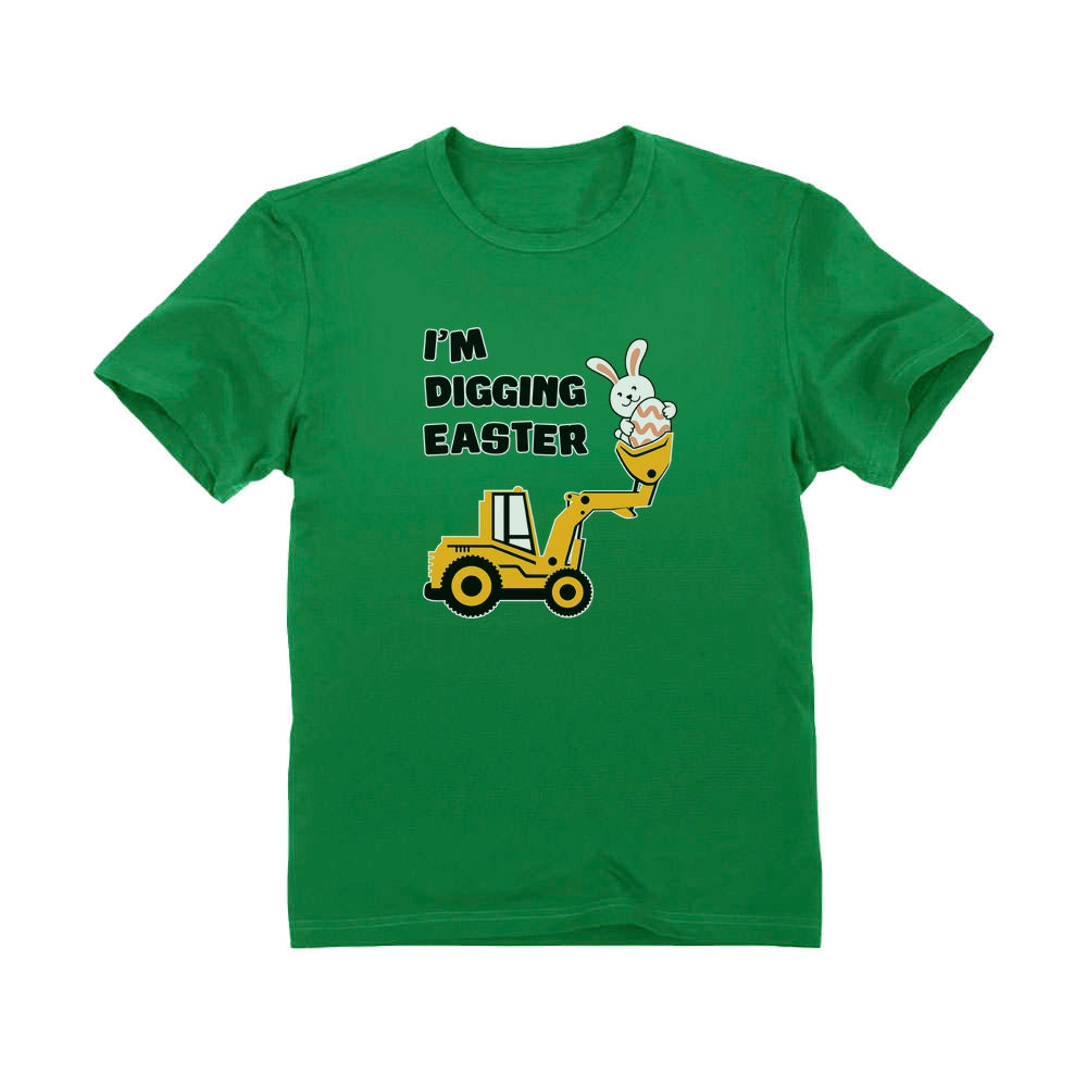 I'm Digging Easter Cute Bunny Toddler Kids T-Shirt - Green 2
