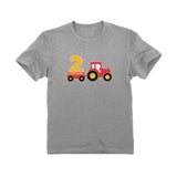 Birthday Tractor 2 Year Old Gift Toddler Kids T-Shirt 
