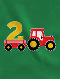 Birthday Tractor 2 Year Old Gift Toddler Kids T-Shirt 