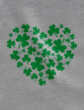 Thumbnail Irish Green Clovers Heart St. Patrick's 3/4 Women Sleeve Baseball Jersey Shirt black/gray 2