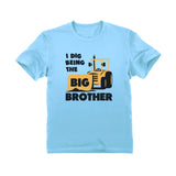 Thumbnail Big Brother Gift for Tractor Bulldozer Toddler Kids T-Shirt California Blue 1
