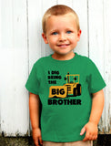 Thumbnail Big Brother Gift for Tractor Bulldozer Toddler Kids T-Shirt Green 4