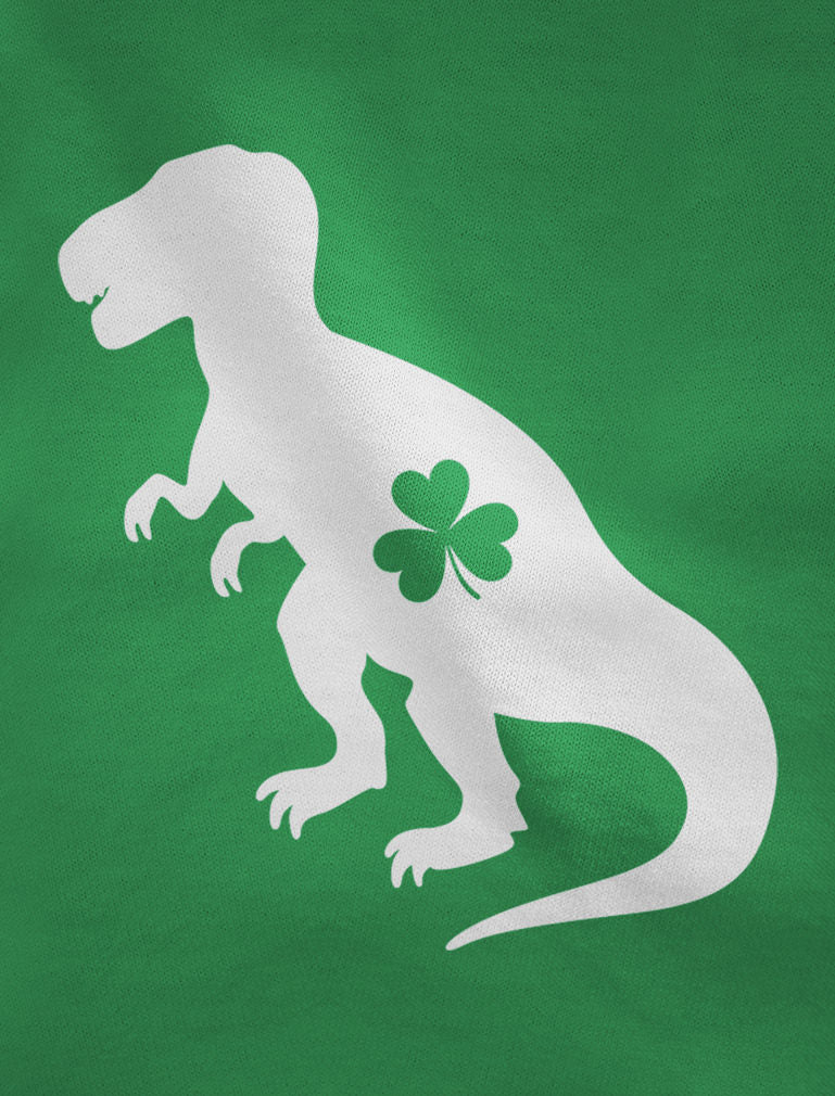 Irish T-Rex Dinosaur Clover St. Patrick's Day Toddler Kids T-Shirt - Black 6