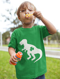 Thumbnail Irish T-Rex Dinosaur Clover St. Patrick's Day Toddler Kids T-Shirt Black 3