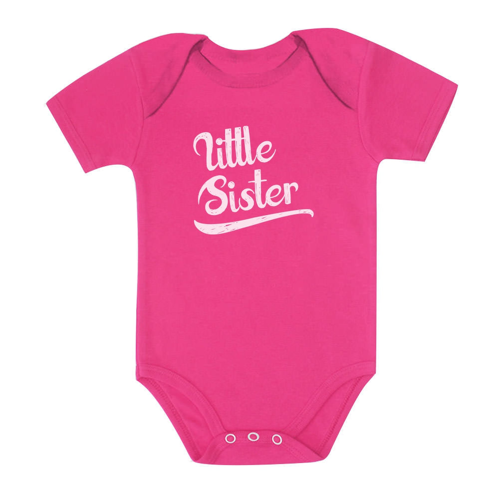 Little Sister Baby Bodysuit - Wow pink 1