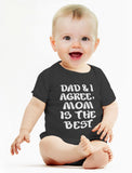 Thumbnail Dad & I Agree Mom Is The Best Baby Bodysuit Navy 7