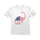 Dinosaur American Flag Toddler Kids T-Shirt 