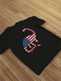 Dinosaur American Flag Youth Kids T-Shirt 