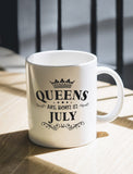 Thumbnail QUEENS Are Born In July Birthday Gift Ceramic Mug White 2