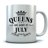 Thumbnail QUEENS Are Born In July Birthday Gift Ceramic Mug White 1