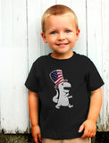 Thumbnail American T-Rex Dinosaur Toddler Kids T-Shirt Lavender 8