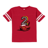 Thumbnail 2nd Birthday Race Car Toddler Jersey T-Shirt Red 2