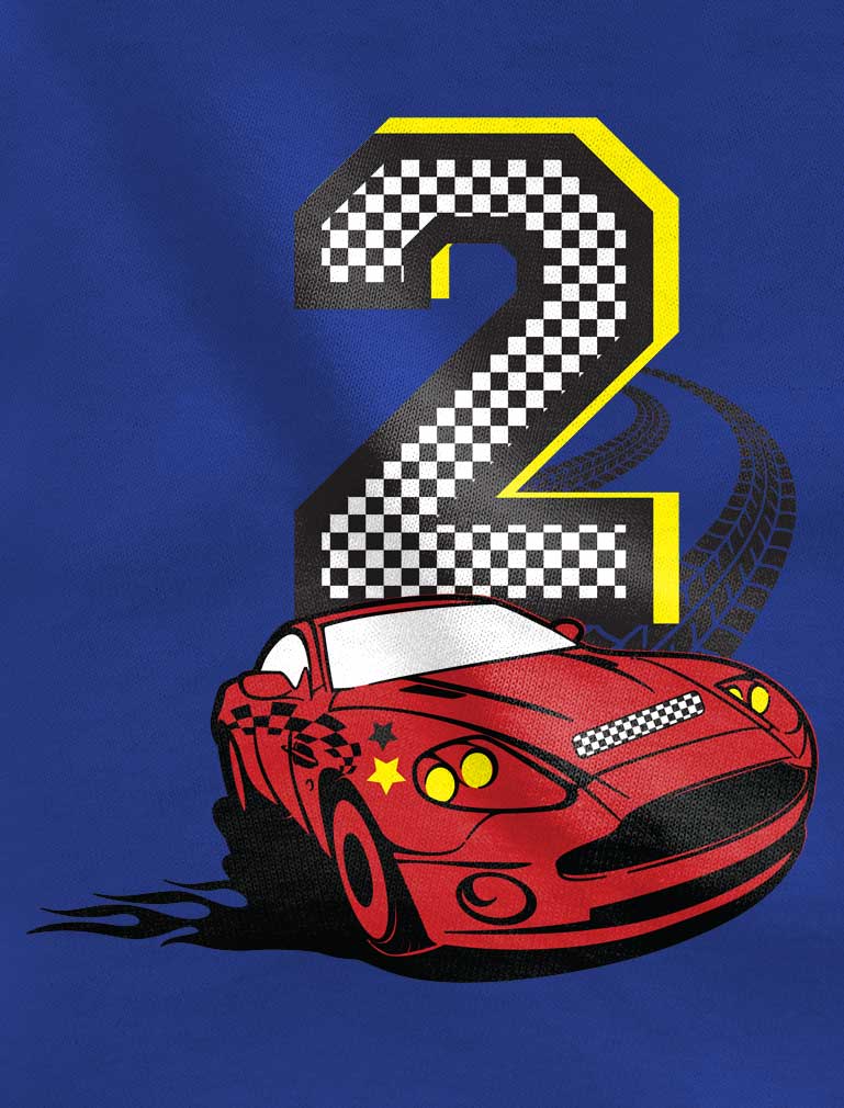 2nd Birthday Race Car Toddler Jersey T-Shirt 