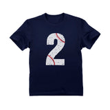 Baseball 2nd Birthday Gift Two Year old Toddler Kids T-Shirt 