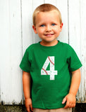 Baseball 4th Birthday Gift Four Year old Toddler Kids T-Shirt 