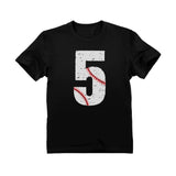 Baseball 5th Birthday Gift Five Year old Toddler Kids T-Shirt 
