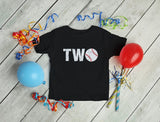 2nd Birthday Gift Two Year old Baseball Toddler Kids T-Shirt 