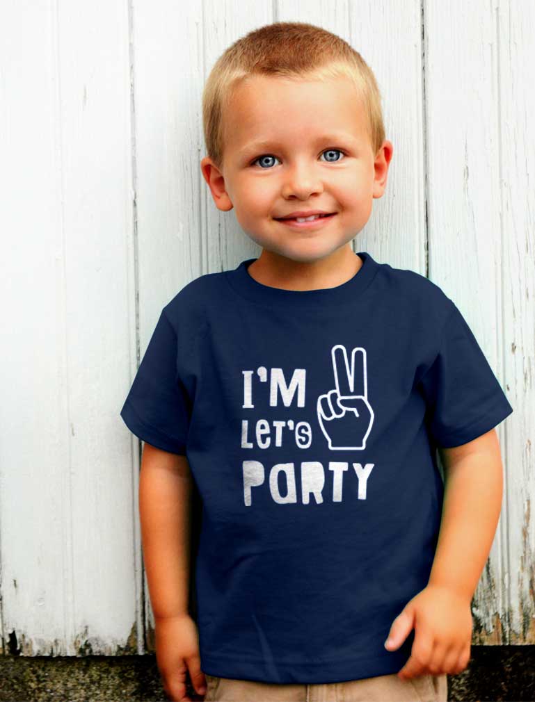 I'm Two Let's Party Toddler Kids T-Shirt - Lavender 8
