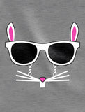 Thumbnail Easter Bunny - Cool Glasses Rabbit Face Youth Kids Girls' Fitted T-Shirt Lavender 5