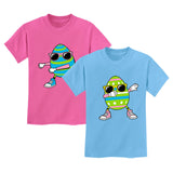 Flossing and Dabbing Easter Egg - Cute Matching T-Shirts Set 