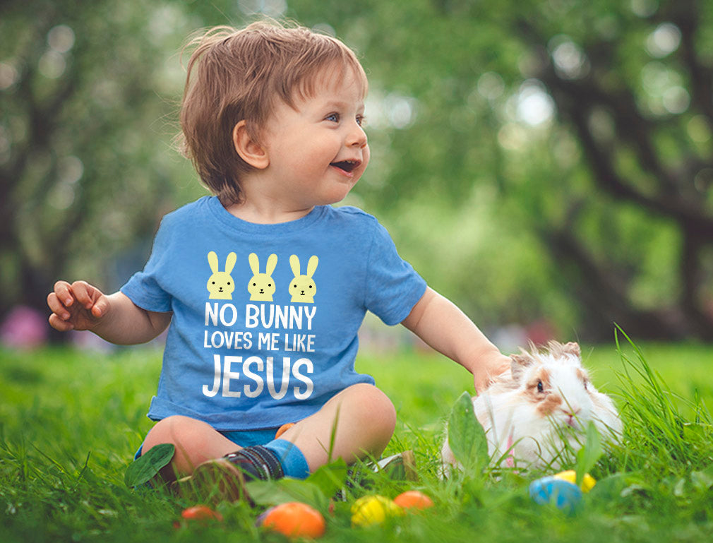 No Bunny Loves Me Like Jesus Easter Christian Infant Kids T-Shirt - Lavender 8