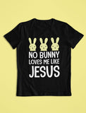 Thumbnail No Bunny Loves Me Like Jesus Easter Christian Infant Kids T-Shirt Lavender 9
