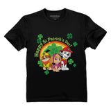 Thumbnail Paw Patrol Happy St. Patrick's Day Gift Official Toddler Kids T-Shirt Black 1