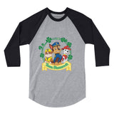 Paw Patrol Team Shamrock St. Patrick's 3/4 Sleeve Baseball Jersey Toddler Shirt 