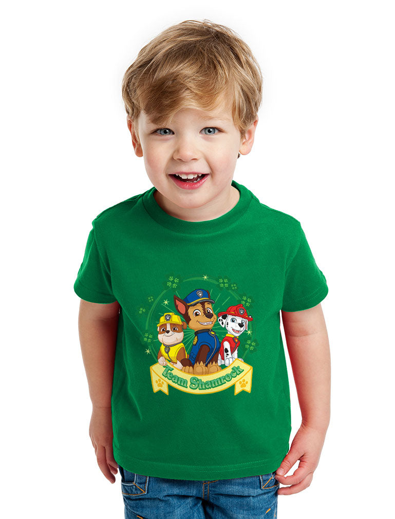 Paw Patrol Team Shamrock St. Patrick's Day Gift Official Toddler Kids T-Shirt 