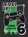 Thumbnail Gamer Birthday Level Up Video Game 6th Birthday Youth T-Shirt Navy 5