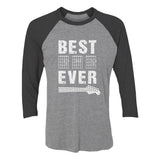 Guitarist Father Best Dad Ever Chord Gifts 3/4 Sleeve Baseball Jersey Shirt 