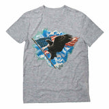 Thumbnail Patriotic Shirt for Men 4th of July Eagle Talon American Flag T-Shirt Gray 4