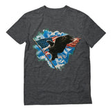 Thumbnail Patriotic Shirt for Men 4th of July Eagle Talon American Flag T-Shirt Heather Dark Gray 5