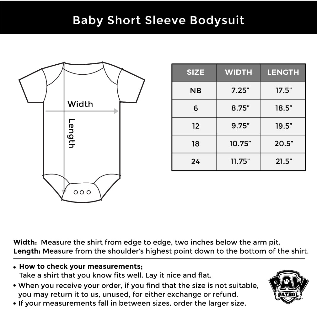 Paw Patrol Rubble Digging 1st Birthday Baby Boy Outfit Official Baby Bodysuit - Gray 11