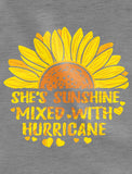 Thumbnail Cute Sunflower 3/4 Women Sleeve Baseball Jersey Shirt black/gray 3