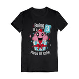 Thumbnail 3 Year Old Girl 3rd Birthday Funny Cupcake Toddler Girls' Fitted T-Shirt Black 2