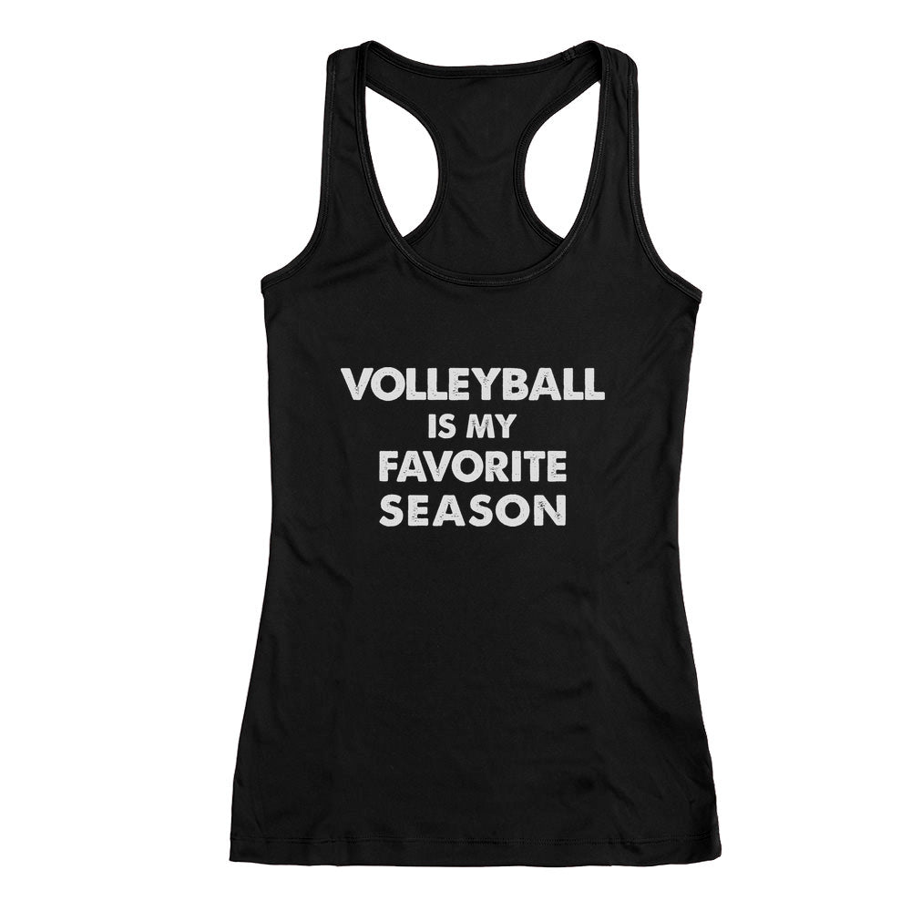 Volleyball Is My Favorite Season Gift for Volleyball Lovers Racerback Tank Top - Black 1