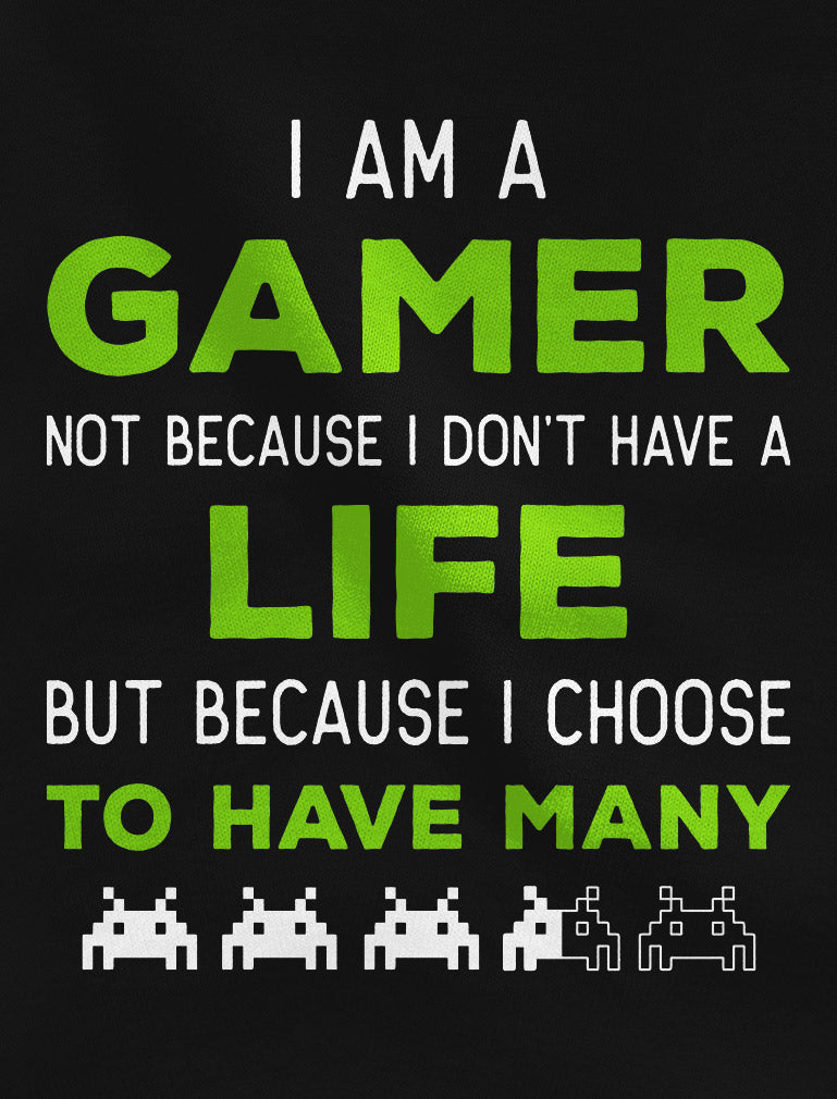 I Am a Gamer Shirt Funny Gamer Gift Cool Gaming Youth Long Sleeve T-Shirt - Black 2