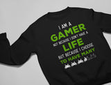 I Am a Gamer Shirt Funny Gamer Gift Cool Gaming Youth Sweatshirt 