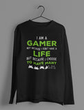 I Am a Gamer Shirt Funny Gamer Gift Cool Gaming Long Sleeve T-Shirt 