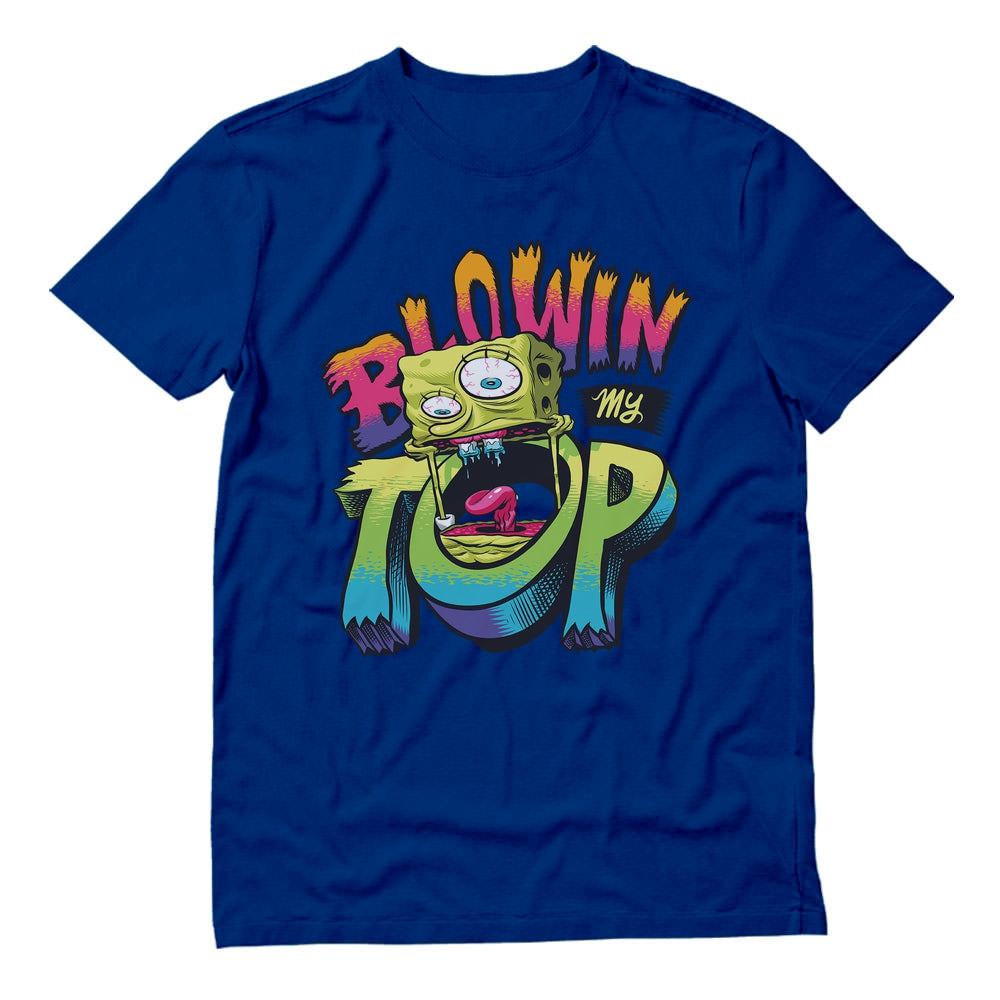 Nickelodeon Spongebob Squarepants Shirt Blowin My Top Funny T-Shirt - Blue 4