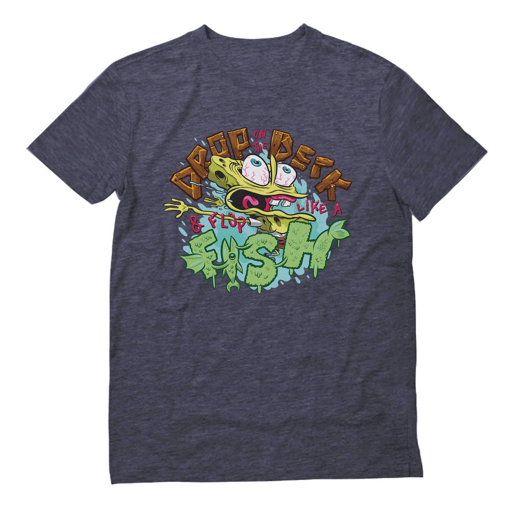 Nickelodeon Spongebob Squarepants Shirt Flop Like a Fish Funny T-Shirt