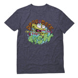 Thumbnail Nickelodeon Spongebob Squarepants Shirt Flop Like a Fish Funny T-Shirt Heather Navy 7