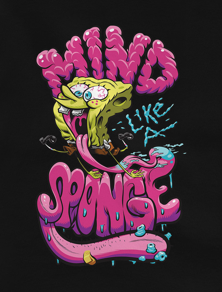 Nickelodeon Spongebob Squarepants Shirt Mind Like a Sponge Funny Youth Kids T-Shirt - Yellow Gold 8